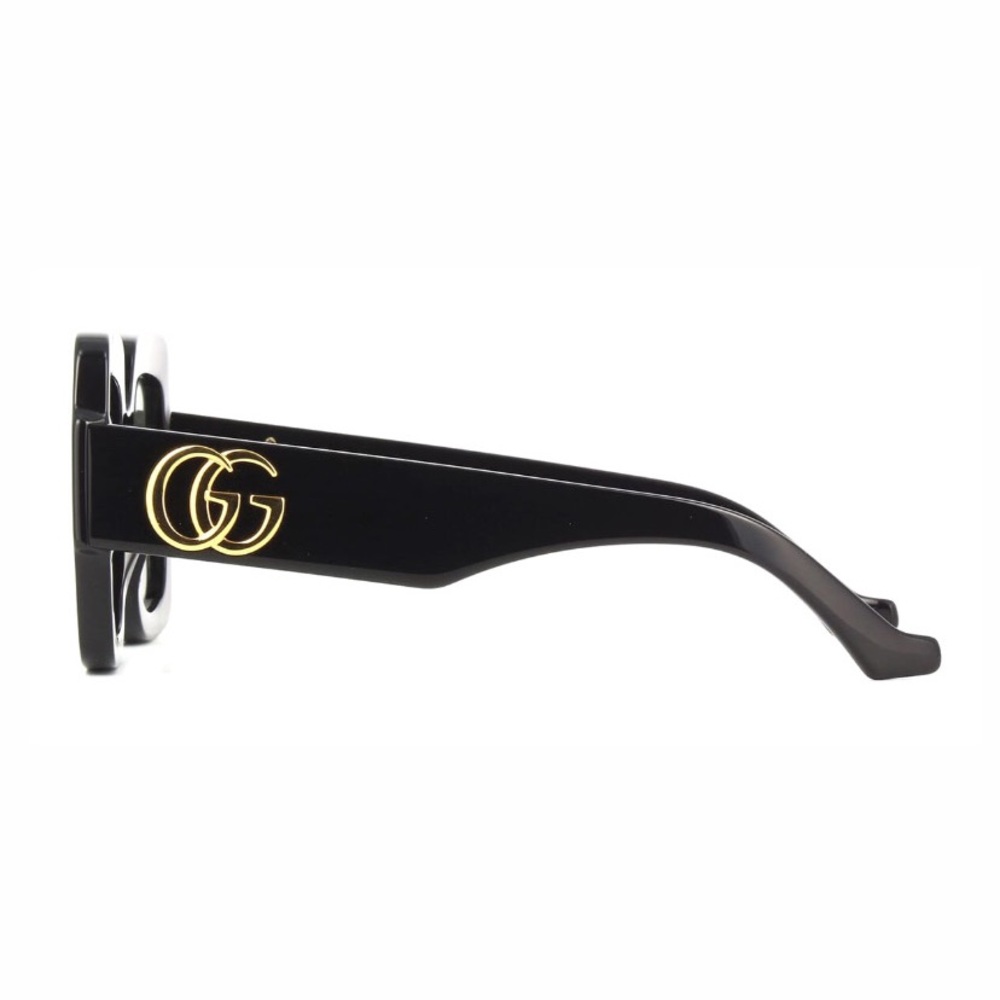 NEW AUTHENTIC GUCCI BLACK WOMEN SUNGLASSES, GUCCI SQUARE EYEWEAR - Picture 2 of 5